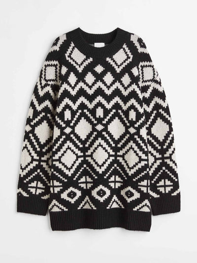 H&M Long jacquard-knit jumper at Collagerie