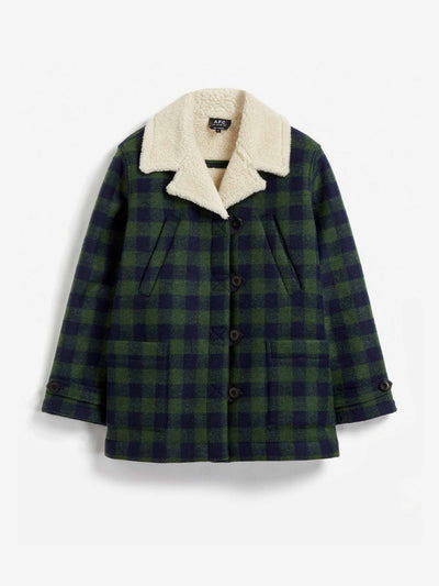 A.P.C. Green coat at Collagerie