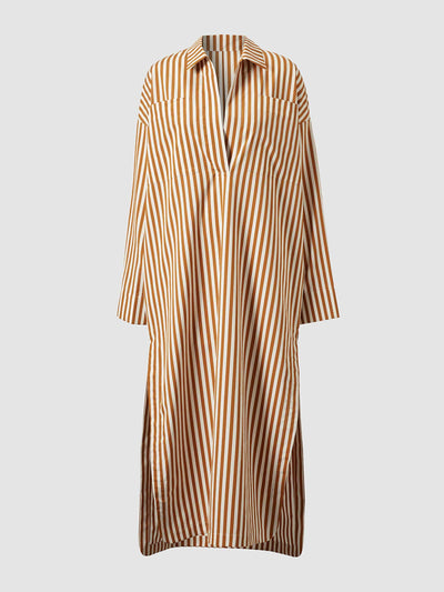 Tove Striped kaftan dress at Collagerie