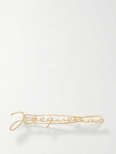 Jacquemus La Pince gold-tone hair clip at Collagerie