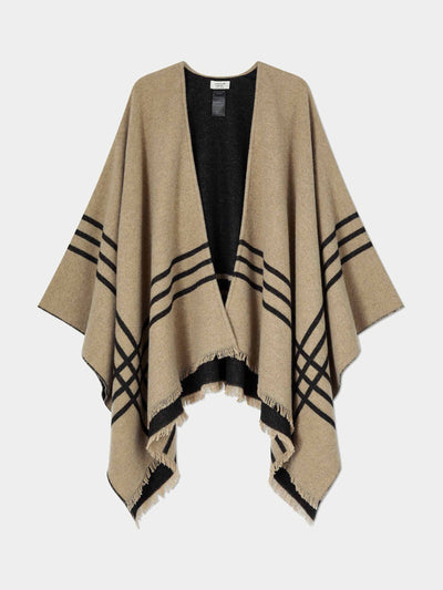 Jigsaw Reversible wool cape at Collagerie