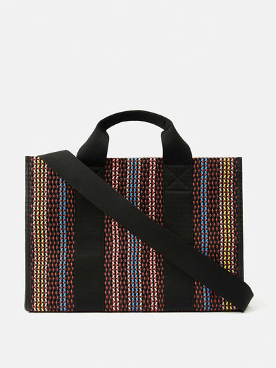 Jigsaw x Collagerie Woven tote at Collagerie