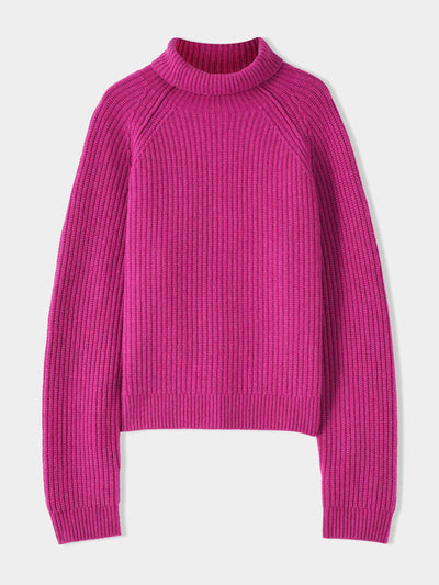 Jigsaw Pink rib jumper at Collagerie