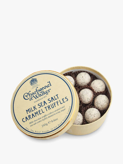 Charbonnel Et Walker Chocolate truffles with salted caramel filling at Collagerie