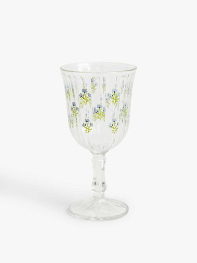 John Lewis Floral wine glass at Collagerie