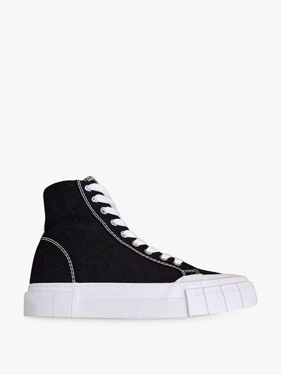 Good News Black high-top vegan trainers at Collagerie