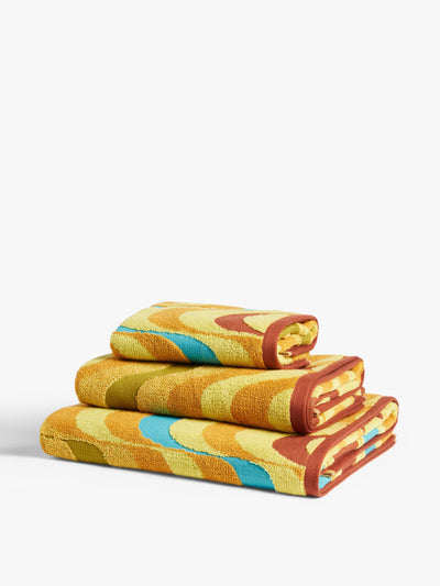 Matthew Williamson Yellow patterned bath towel at Collagerie