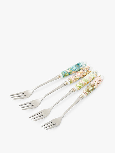 Morris & Co William Morris print pastry forks (set of 4) at Collagerie