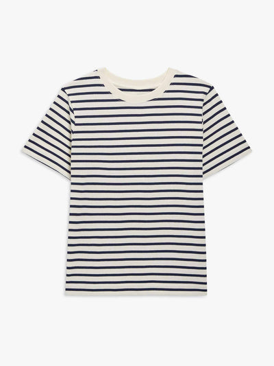 John Lewis Navy and white striped t-shirt at Collagerie