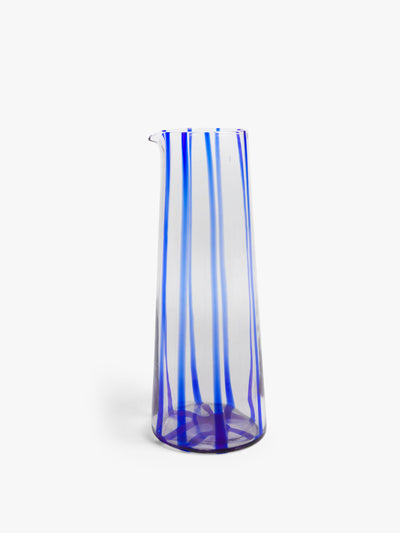 John Lewis & Partners Blue stripe glass jug at Collagerie