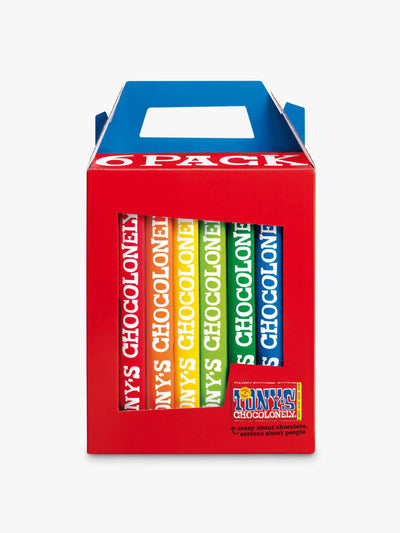 tonys chocolonely Rainbow chocolate pack of 6 at Collagerie