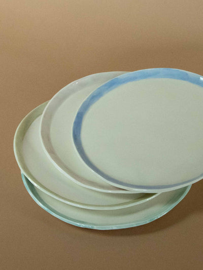 Joanna Ling Ceramics Porcelain plates, set of six at Collagerie