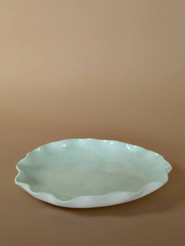 Frilly Edged Porcelain Platter