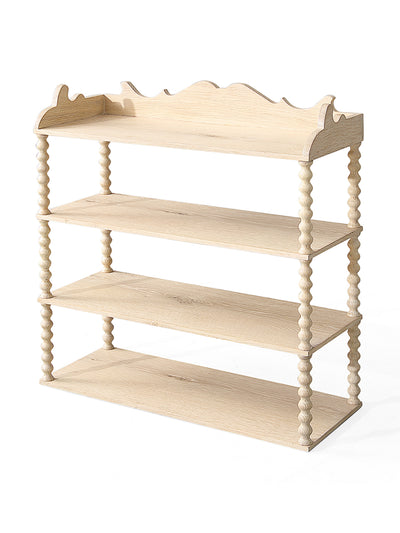 Julian Chichester Bleached oak wall mounted bobbin bookshelf at Collagerie