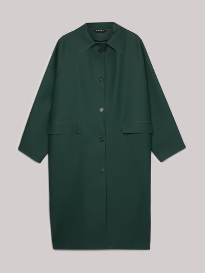 Kassl Editions Green water-repellent coat at Collagerie