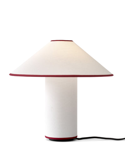 &Tradition White table lamp with red rim at Collagerie