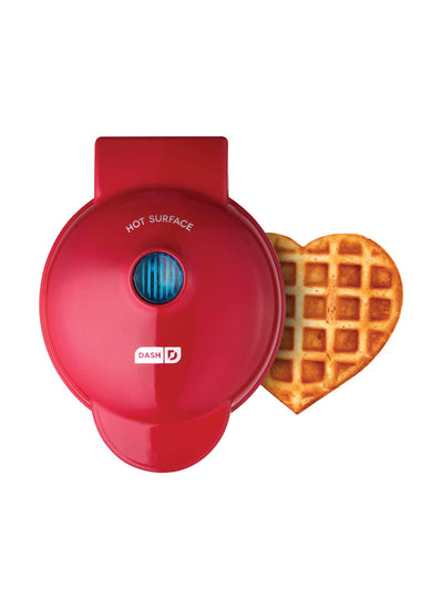 Dash Mini electric heart waffle maker at Collagerie