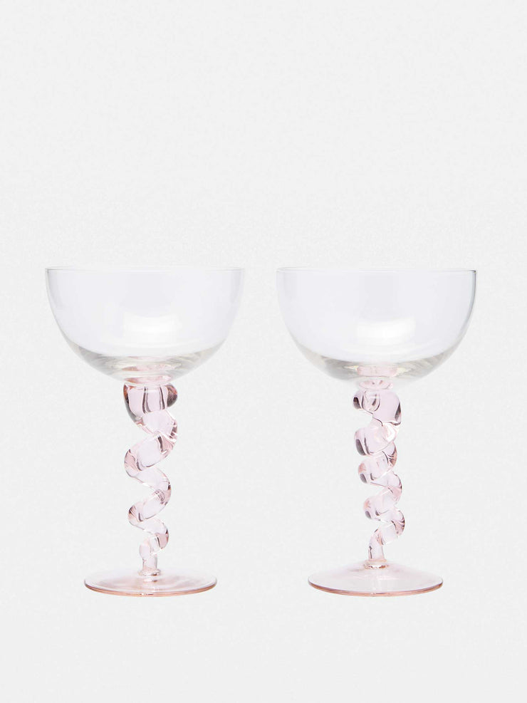 Coupe spiral pink (set of 2)