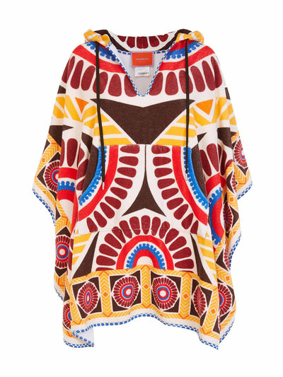 La DoubleJ Multi print towelling poncho at Collagerie