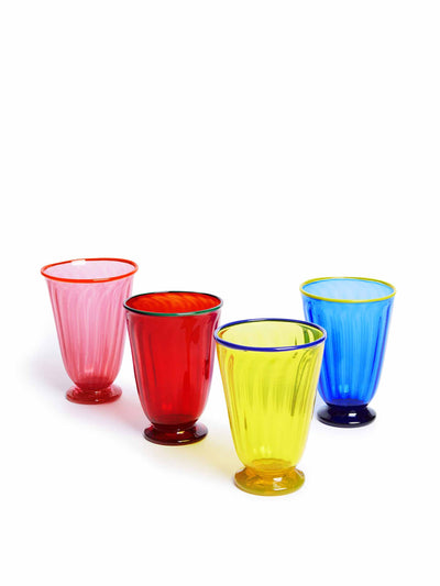 La DoubleJ Rainbow glass (set of four) at Collagerie