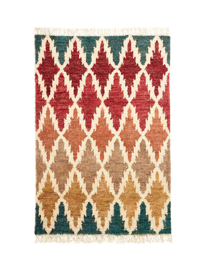 So'Home Hand knotted multicoloured diamond rug at Collagerie