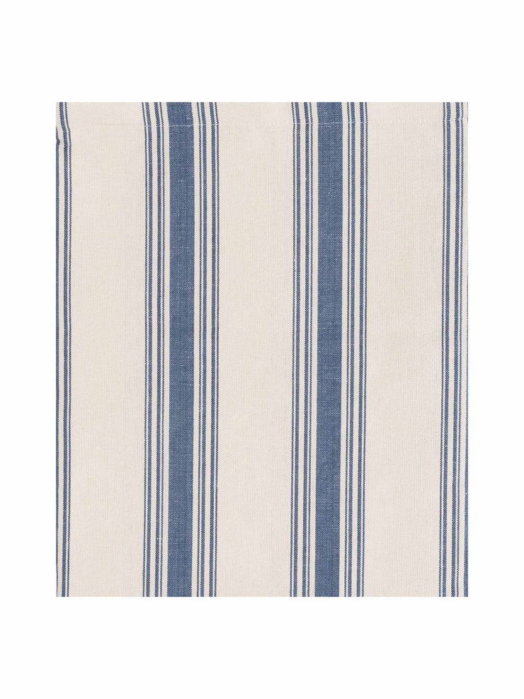Blue striped table cloth
