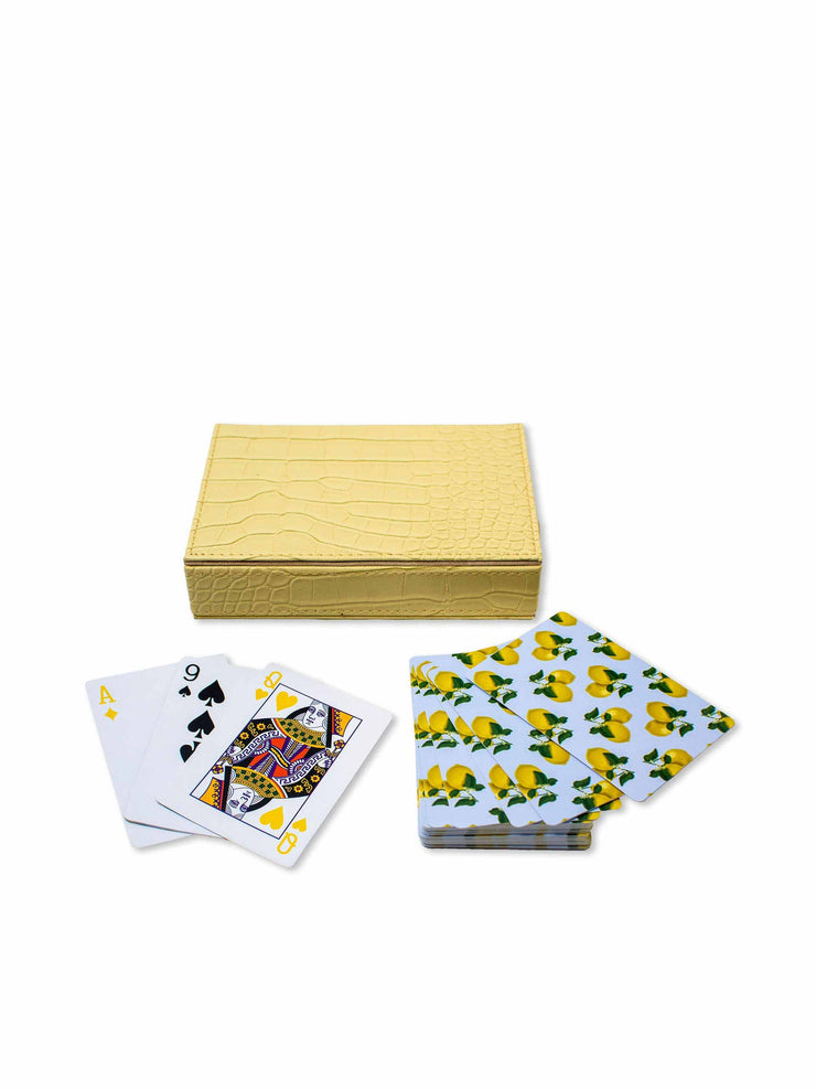 Capri lemons playing cards
