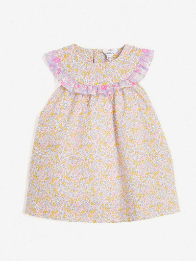 Liberty Yellow floral print dress at Collagerie