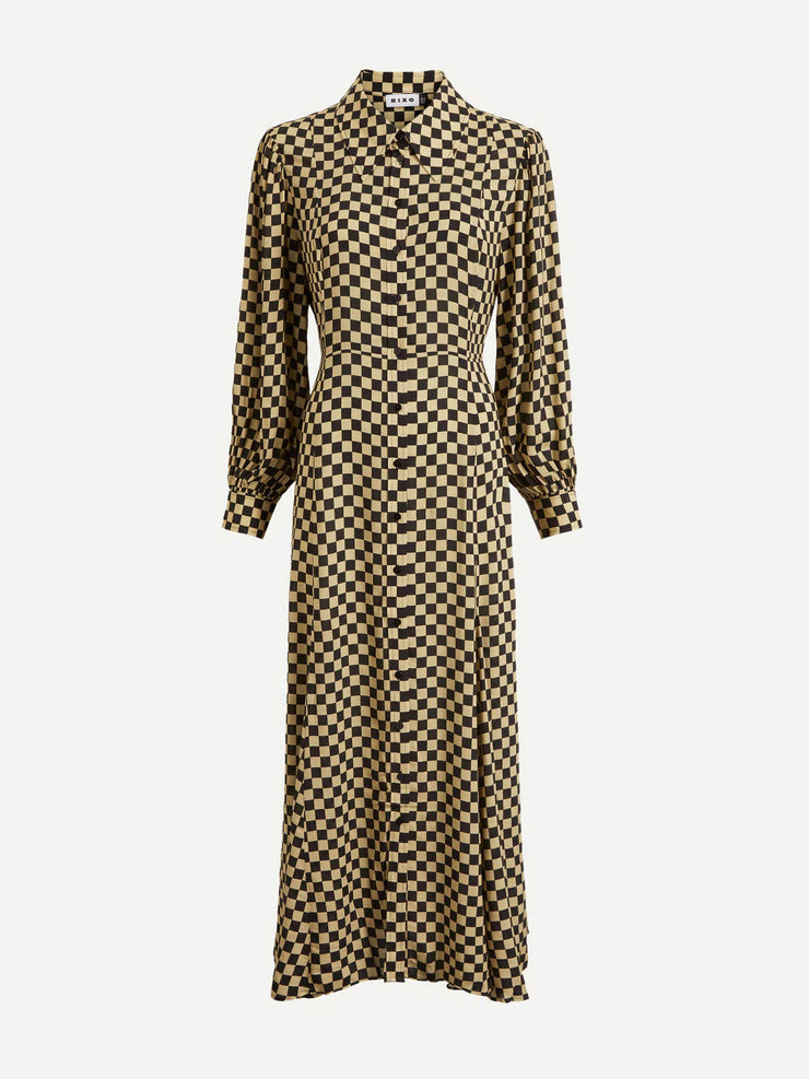 Checkerboard maxi dress
