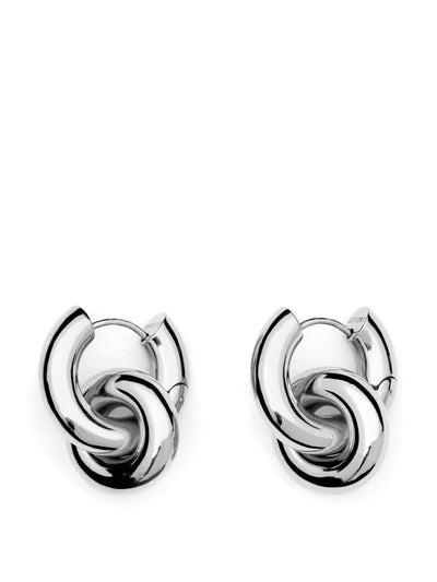 lié studio Adjustable silver hoop earrings at Collagerie