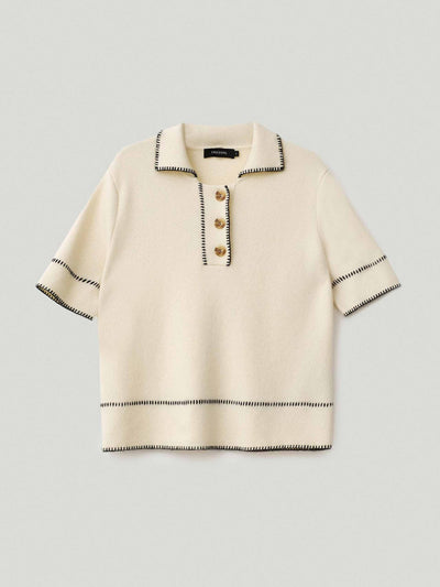 Lisa Yang Cashmere polo top at Collagerie