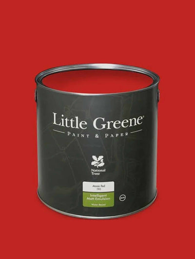 Little Greene Intelligent Matt Emulsion one litre paint pot in Atomic Red. at Collagerie