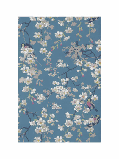 Little greene Massingberd Blossom wallpaper in deep blue at Collagerie