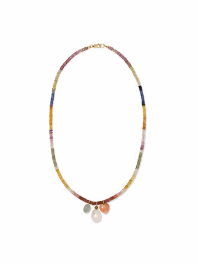 Lizzie Fortunato Beaded necklace with gemstones at Collagerie