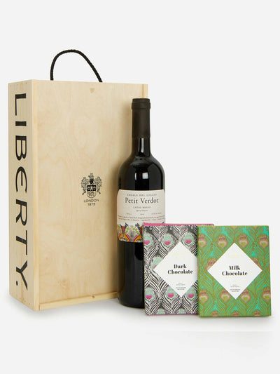 Liberty London Wine and chocolate gift box at Collagerie