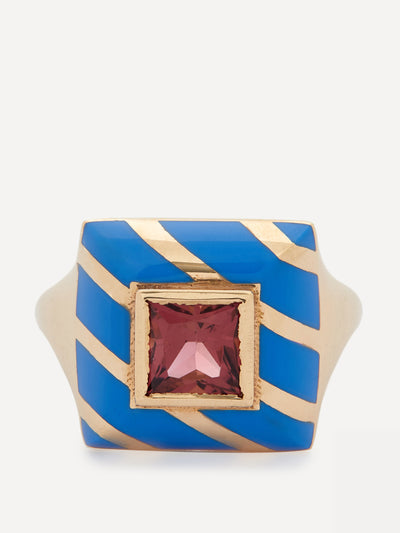 Alice Cicolini Signet ring with tourmaline at Collagerie