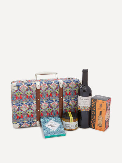 Liberty Multi-coloured printed suitcase hamper at Collagerie