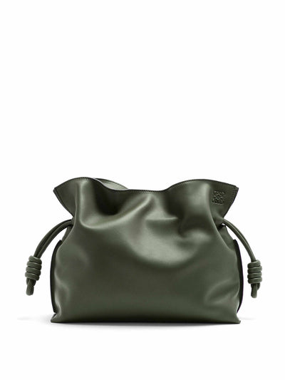 Loewe Flamenco drawstring leather clutch at Collagerie