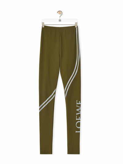 Loewe Khaki polyamide leggings at Collagerie