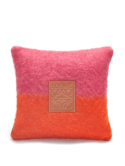 Loewe Pink and orange mohair cushion at Collagerie