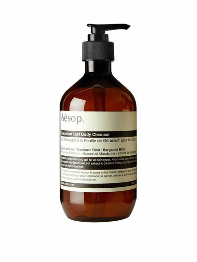 Aēsop Geranium leaf body cleanser at Collagerie