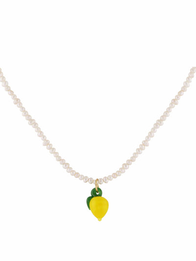 Sandralexandra Lemon pearl necklace at Collagerie