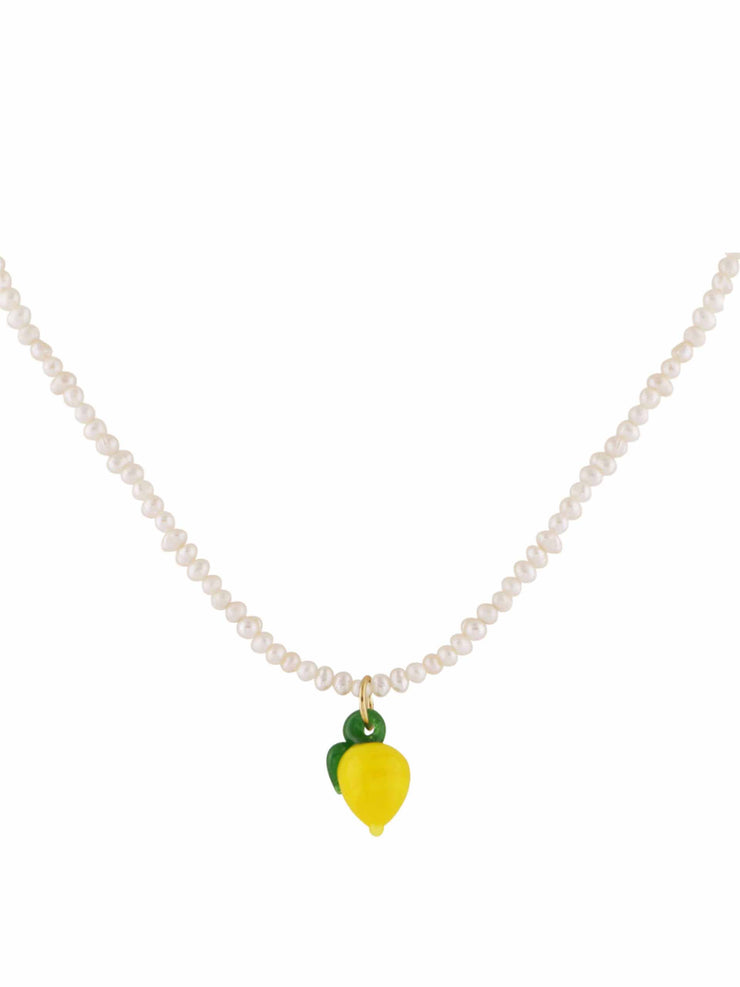 Lemon pearl necklace