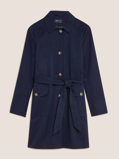 Marks & Spencer Cotton blend belted trench coat at Collagerie