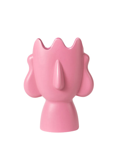 Cappellini Diavoletti pink face vase at Collagerie