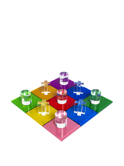 Maison Games Rainbow acrylic tic tac toe at Collagerie