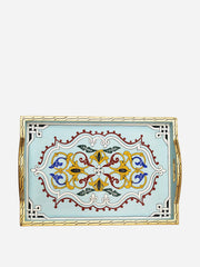 Light blue and gold Majorelle tray