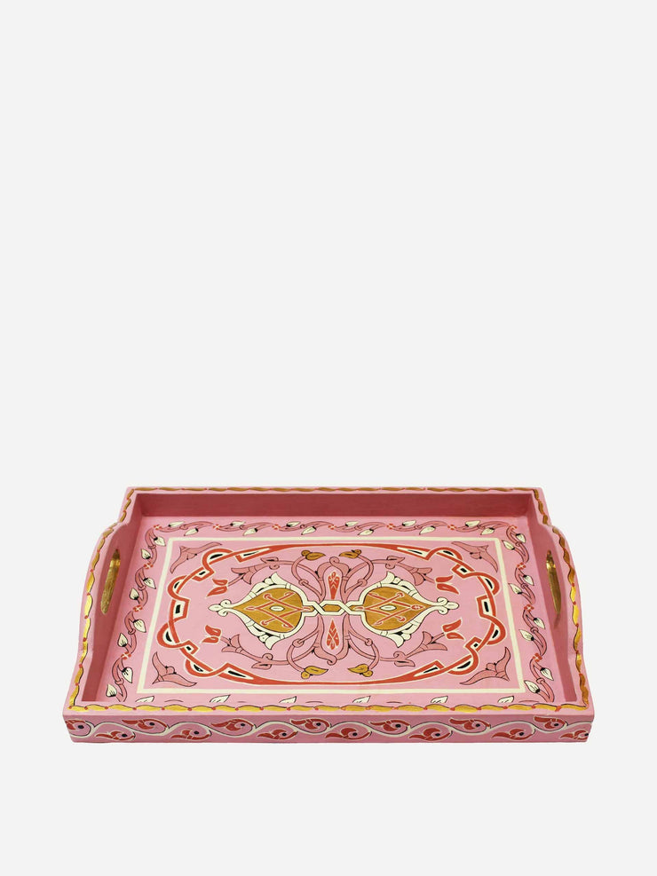 Pink and gold Majorelle tray