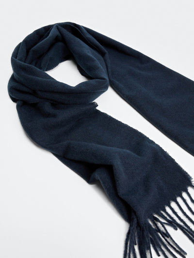 Mango Fringed plain scarf at Collagerie