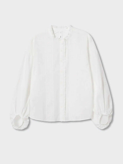 Mango Embroidered cotton shirt at Collagerie